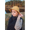 Панама шапка жіноча утеплена стильна універсальна гарна стьобана з регулюванням жовта