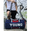 Оригінальна спортивна сумка YOUNG синя для залу та подорожей