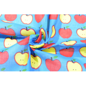 Бандана з бавовни класична блакитна Lovely Apple. Photo 2