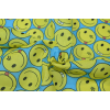 Бандана класична з бавовни Smile з принтом смайлик унісекс колір блакитний 55*55 см 