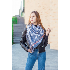 🔥НОВИНКА! Кашемірова м'яка графітова хустка з бахромою LEONORA. Photo 2