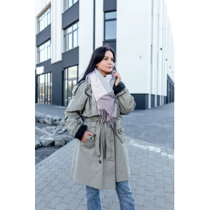 🔥ТОП! Велика блакитна кашемірова хустка в клітинку LEONORA. Photo 3