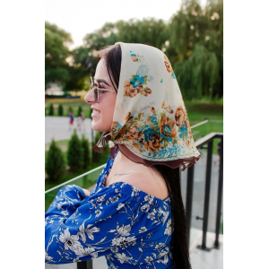 Ніжна шийна хустка 60*60 (​​​​61040). Photo 3