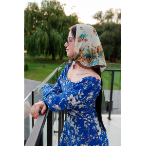 Ніжна шийна хустка 60*60 (​​​​61040). Photo 2
