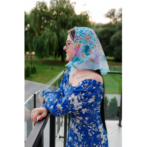 Ніжна шийна хустка 60*60 (61039). Photo 2
